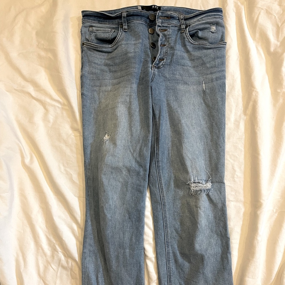 Kut from the Kloth cropped straight leg jeans